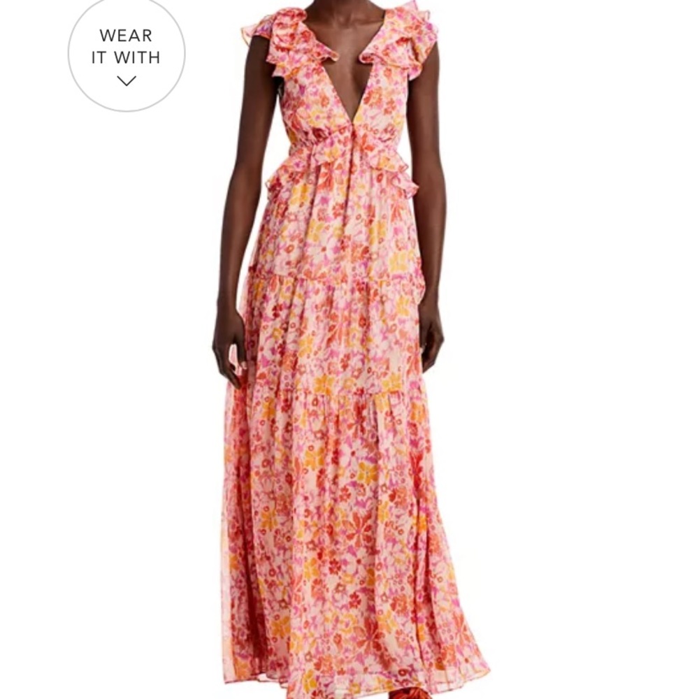 Aqua Floral Print Maxi Dress from Bloomingdale’s
